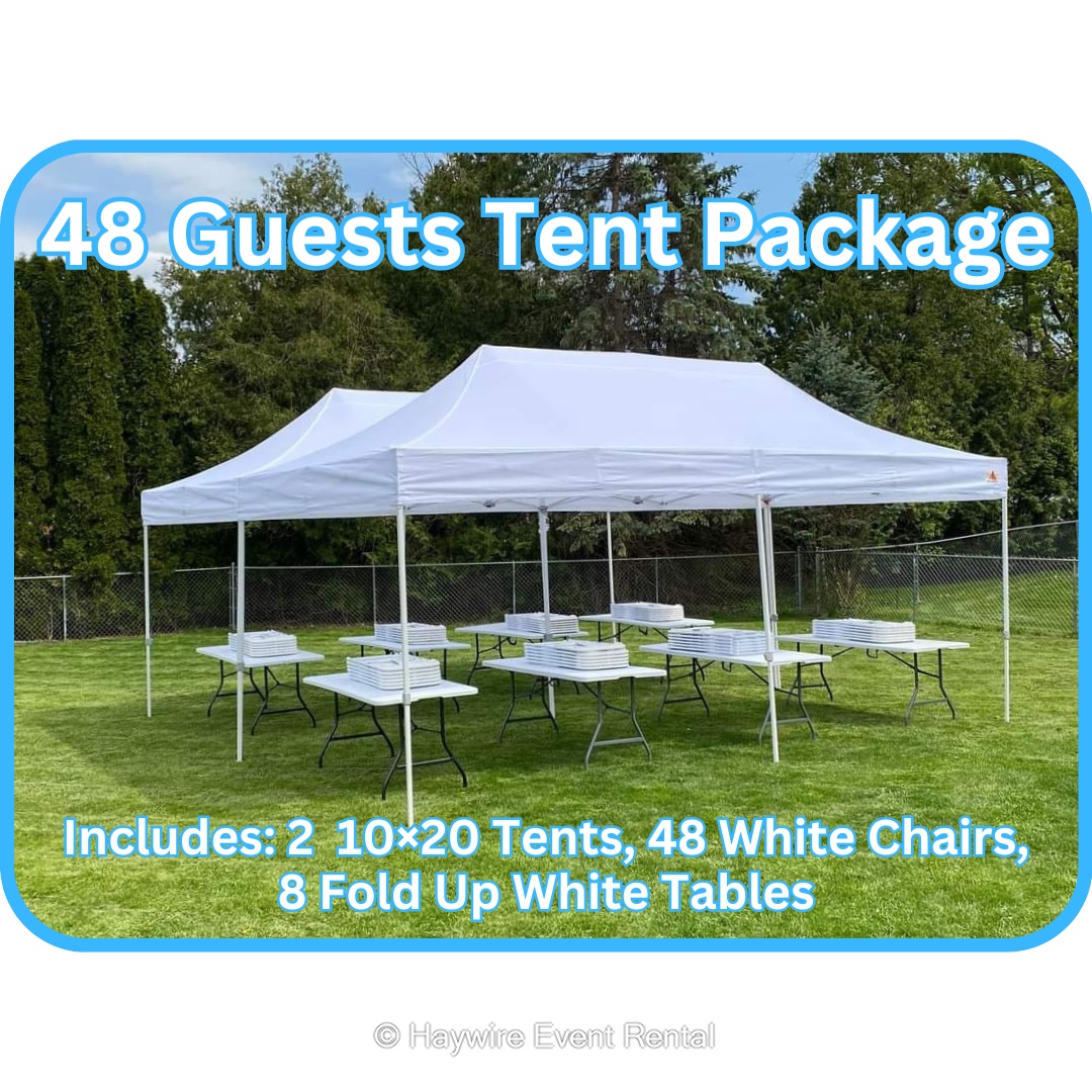 48 Guest Tent Package Bounce House Rental & Foam Party Service in