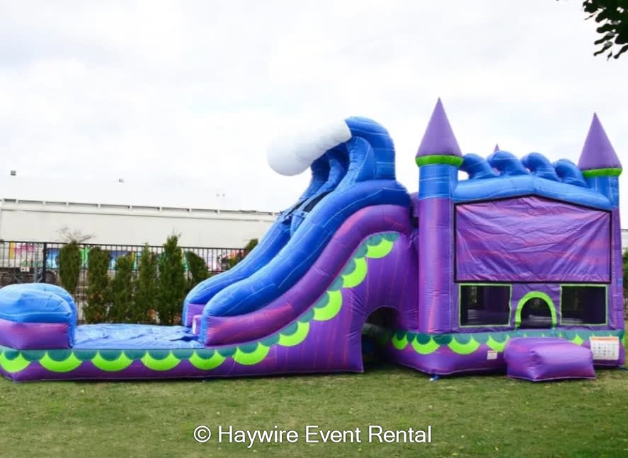Aquamarina Dual Lane Combo Bounce House Rental & Foam Party Service