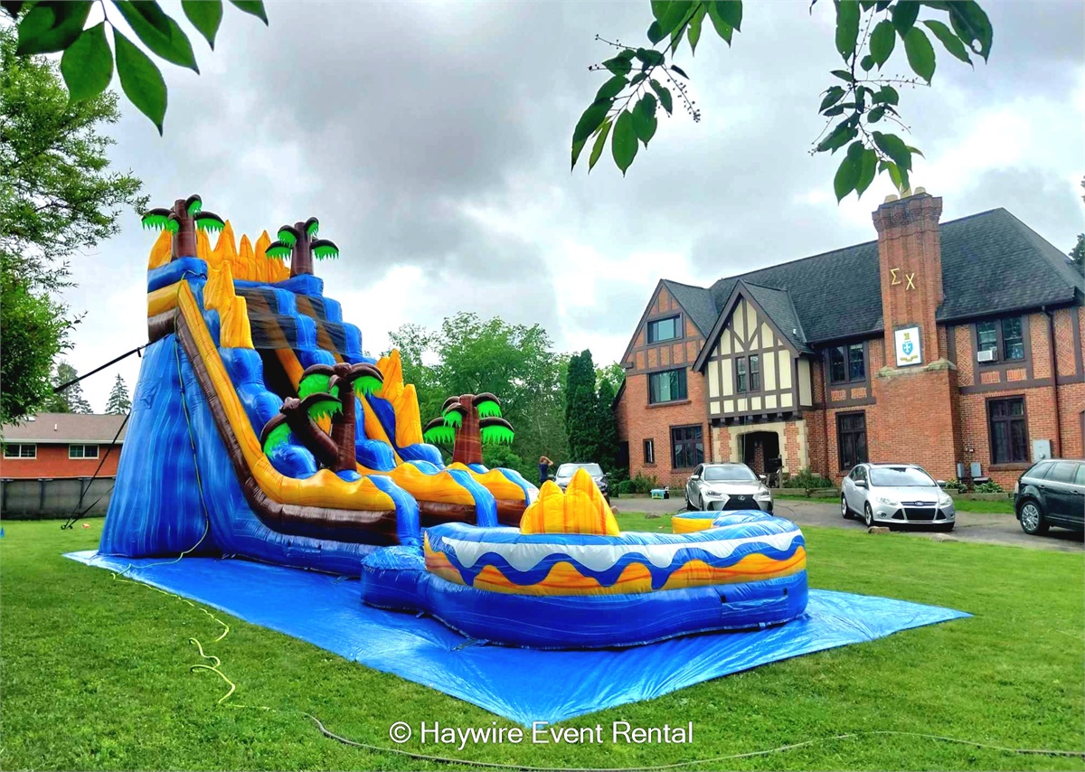 Oasis 19ft Waterslide & XL Pool - Bounce House Rental & Foam Party ...