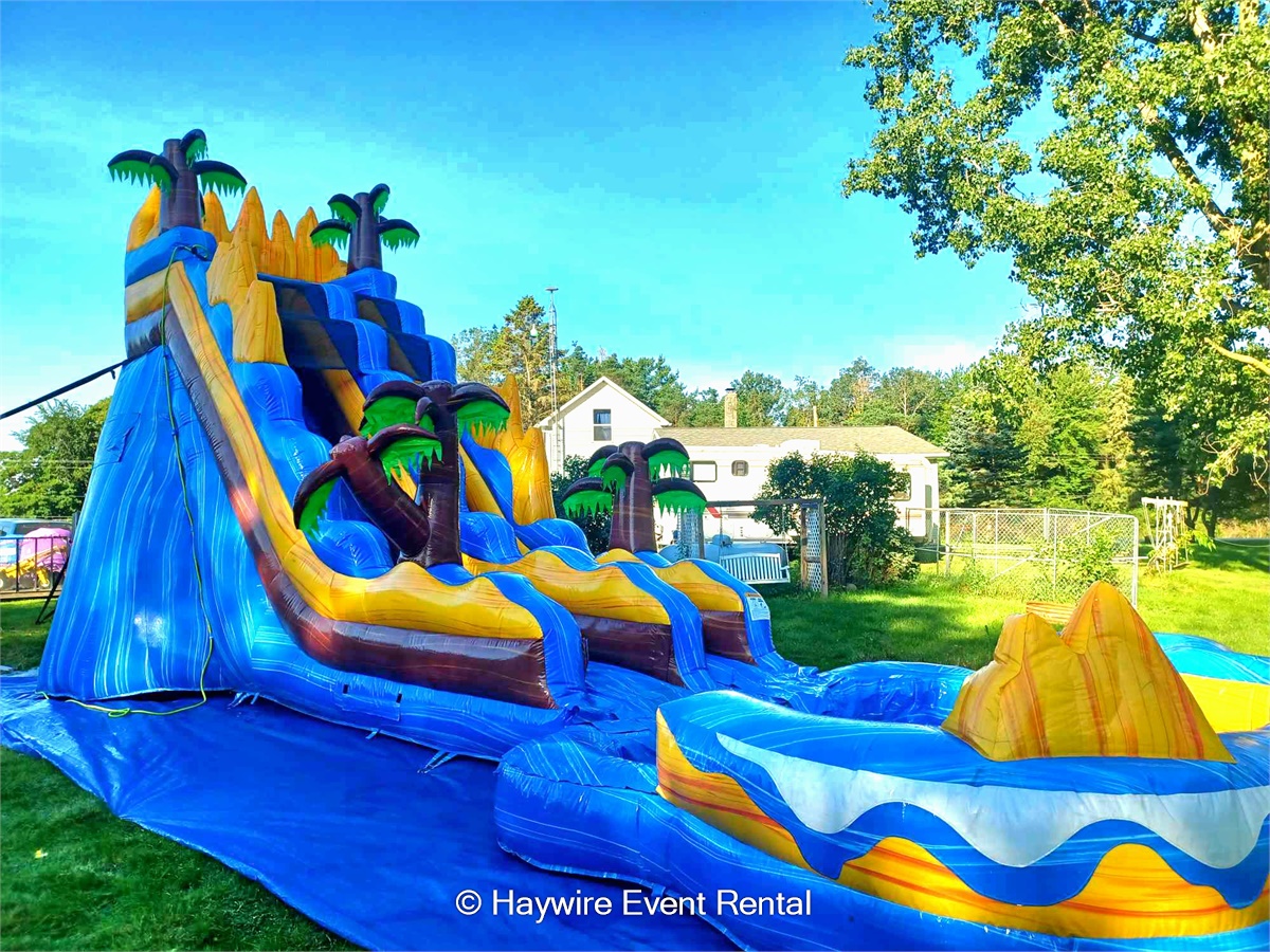 Oasis 19ft Waterslide & XL Pool - Bounce House Rental & Foam Party ...