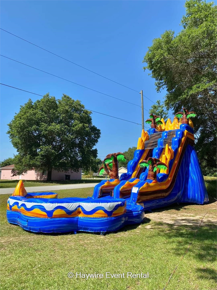 Oasis 19ft Waterslide & XL Pool Best Bounce House Rental & Foam Party