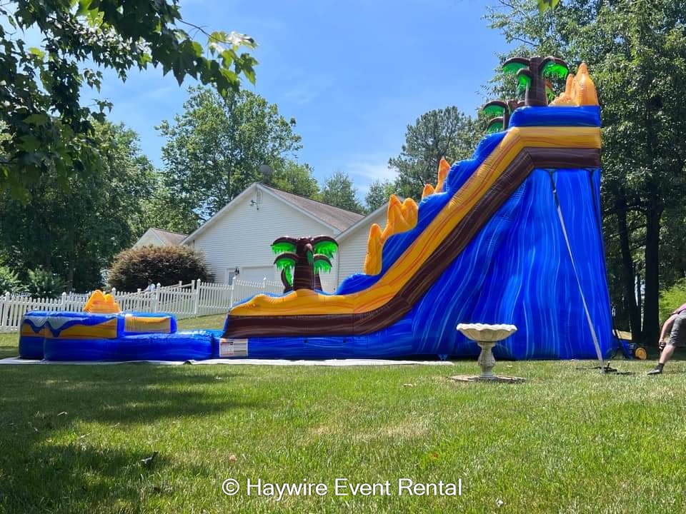 Oasis 19ft Waterslide & XL Pool Best Bounce House Rental & Foam Party